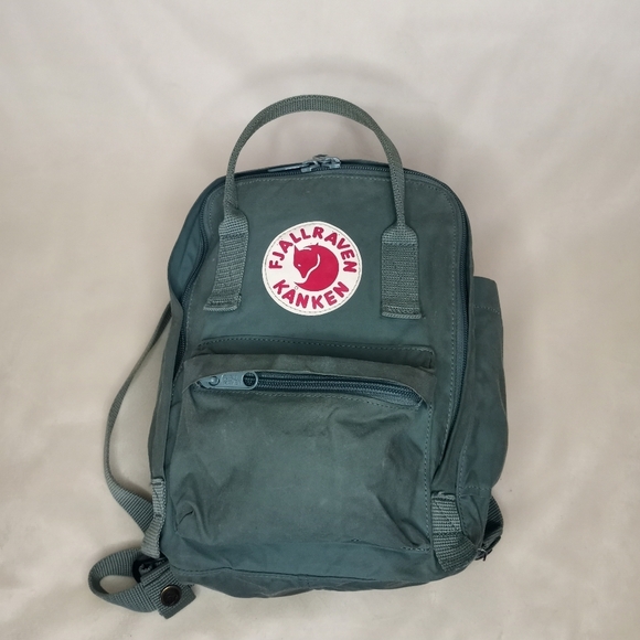 Fjallraven Kanken Mini Frost Green Bohemian Utility Adjustable Strap Backpack - Picture 2 of 10